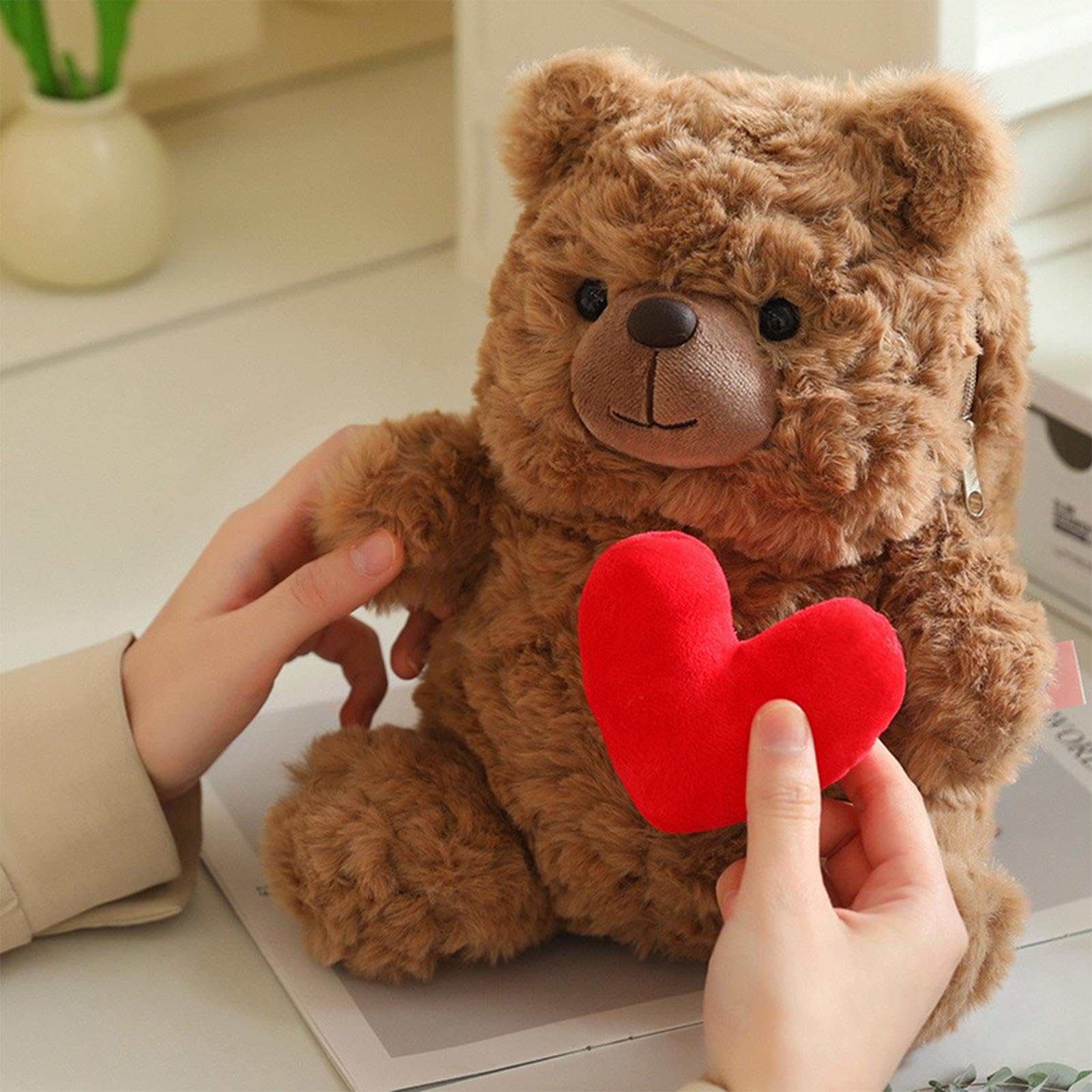 Amazon.co.jp: Lenzzyl ハート付きクマのぬいぐるみ、ハート付きクマの